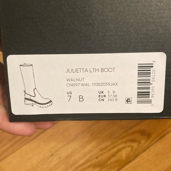 Coach Women’s Julietta Leather Boot Knee High , Walnut, size 7 - Picture 5 of 5